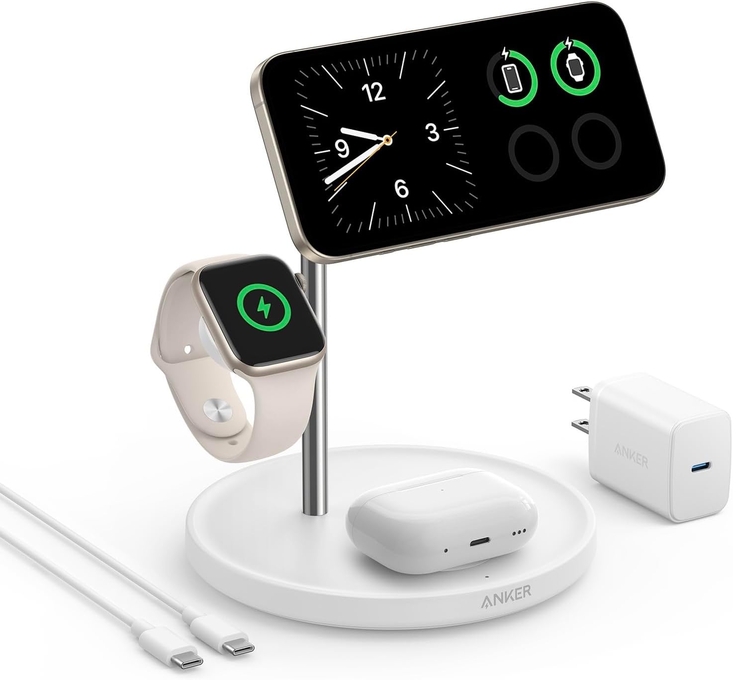 Anker MagGo 3-in-1 Wireless Charging Station